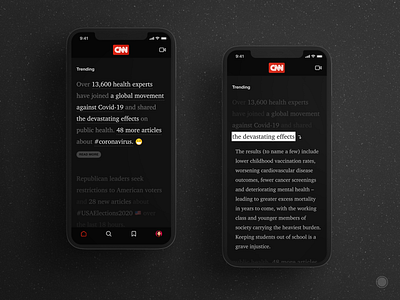 Non-linear reading (redesign) app cnn news nonlinearreading ui ux