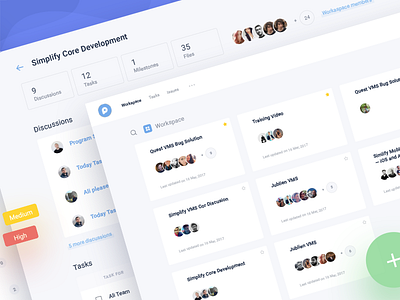 Proojo add detail discussion grid people proojo task ui ux workspace