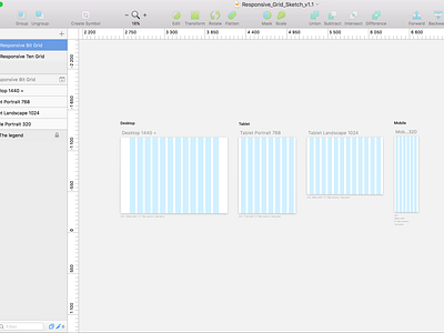 Free responsive grid for Sketch by Tomas Skarba for PLATFORM on Dribbble
