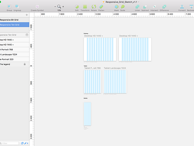 Free responsive grid for Sketch by Tomas Skarba for PLATFORM on Dribbble