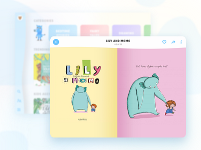 Kids app app book faity illustration ios iu kid reading storie tablet tales ux