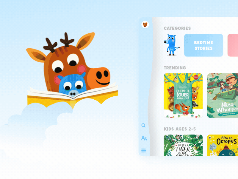 Kids App app book faity illustration ios iu kid reading storie tablet tales ux