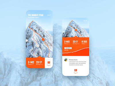 AR - Concept app (Climbing) app ar augmented augmentedreality climbing hiking reality ui ux