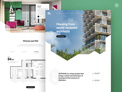Residential project Homepage apartments architecture building design developer flats grid guthaus homepage housing residential style ui ux web webdesign