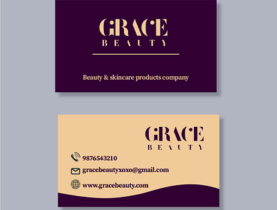Grace Beauty business card branding graphic design