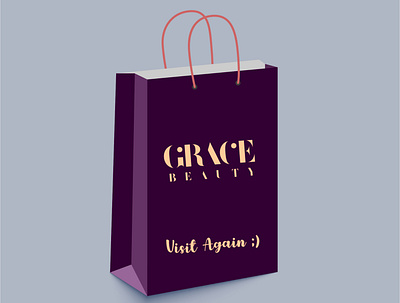 Grace Beauty shopping bag branding graphic design typography