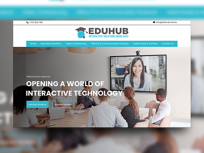EDUHUB - Business Solution Landing Page design landing page ui web mockup web tempelate