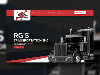 RGS Transportation - Landing Page branding design graphic design illustration landing page logo ui vector web mockup web tempelate