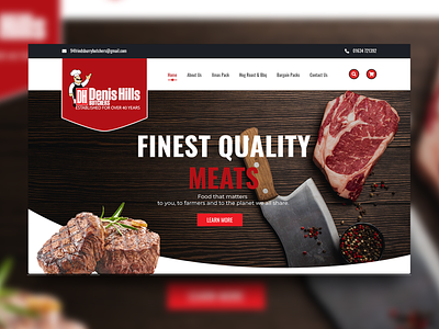 Web Mockup (Butcher) design graphic design landing page ui web mockup web tempelate