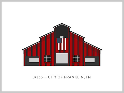 Sketch & Eggs 3/365 barn flag illustration sketch and eggs tennessee vector