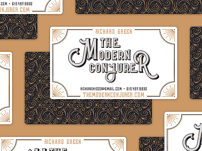 The Modern Conjurer — Business Card Idea business card conjurer magic magician pattern