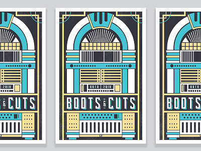 Boots & Cuts Poster design illustration jukebox poster