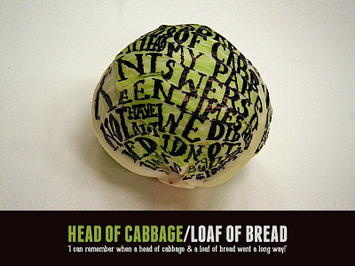Head Of Cabbage cabbage hand drawn type typography