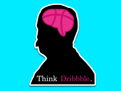 Think Dribbble. dribbble sticker sticker mule