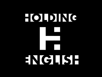 Holding English Logo Idea band brand logo music vector