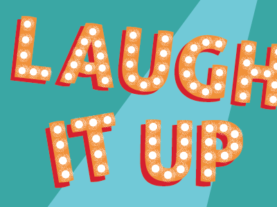 comedy poster bulb comedy illustration poster sign stand up vector