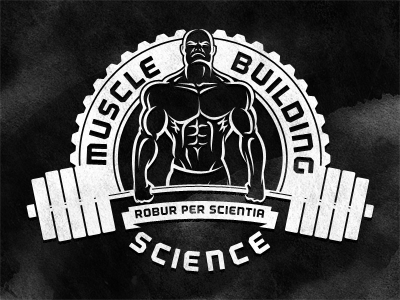 Muscle Building Science bodybuilding illustration logo