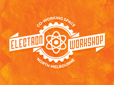 Electron Workshop atom co work logo melbourne ribbons science