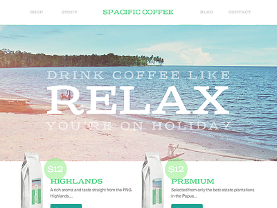 Spacific Coffee Store coffee ecommerce shopify store website