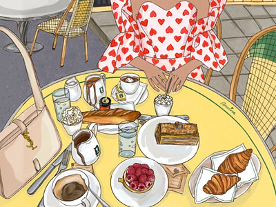 Lunch in Paris. Latest illustration.