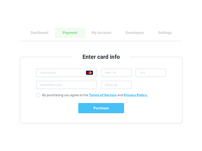 Simple "Enter Your Card Info"