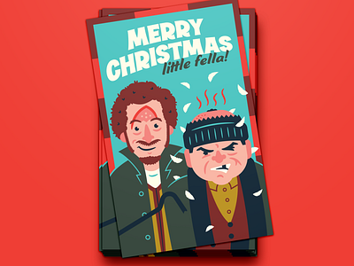 Christmas Card '22 home alone wet bandits