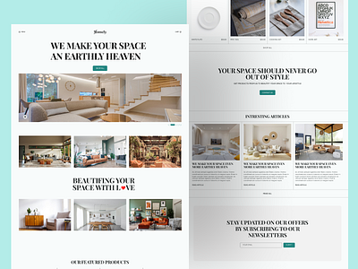 Homely Interior Design website Concept 3d animation e commerce interior design landing page product design ui uiux ux copy web design