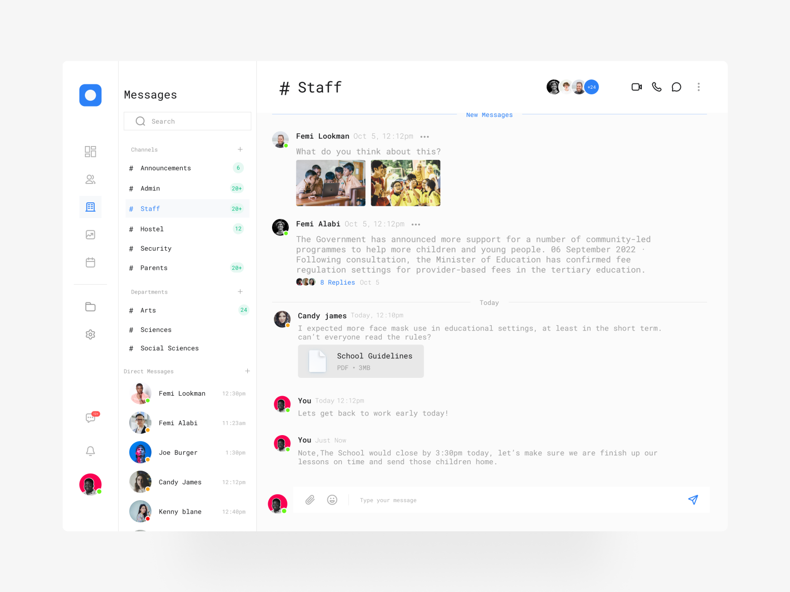 Messaging - Edufocus by Raji Adeoye on Dribbble