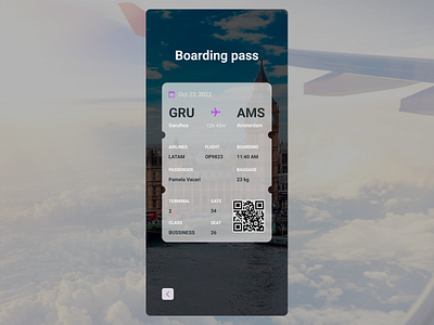 DAILY UI 024 - Boarding pass