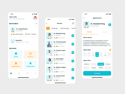 Healthcare Mobile App adobe photoshop app appointment doctor dribbble figma health healthcare healthcare app medical app medicine mobile mobile app mobile design patient schedule ui ux uxui uxui design