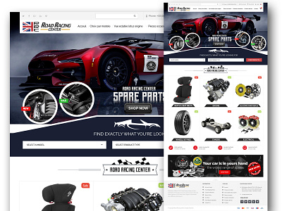 Road Racing web page design