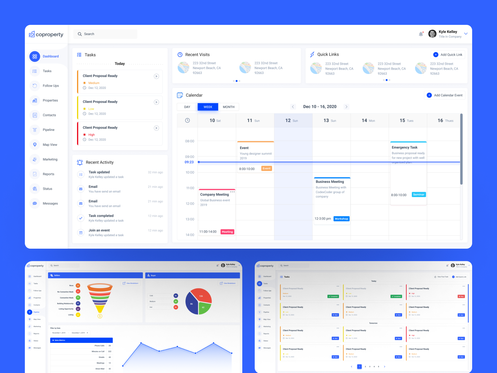 Admin Dashboard for Real Estate Company by Digital Solutions on Dribbble