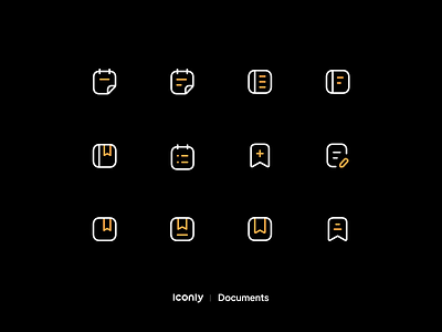 Iconly Pro P2 document icon icondesign iconography iconpack icons iconset iconsset illustration note notebook save seticon vector