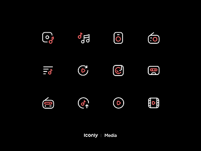 Iconly Pro | Media icons