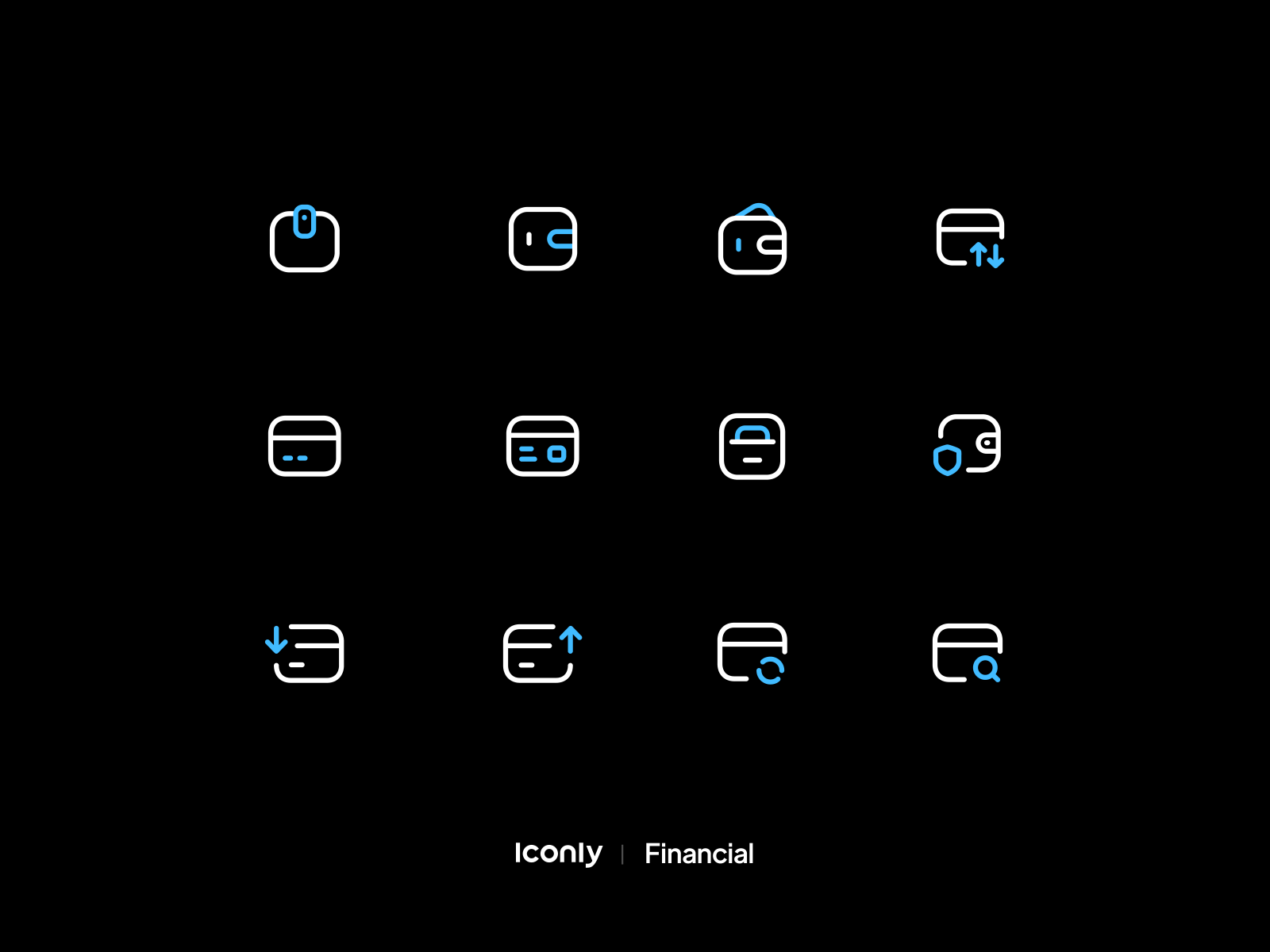 Iconly Pro - Financial icons card cards crypto crypto currency design financial icon icon set icondesign iconography iconpack icons icons set iconset illustration wallet