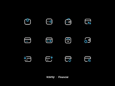 Iconly Pro | Financial icons card cards crypto crypto currency design financial icon icon set icondesign iconography iconpack icons icons set iconset illustration wallet