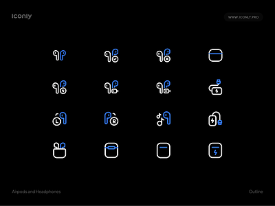 Iconly pro | Airpods and Headphones icons.