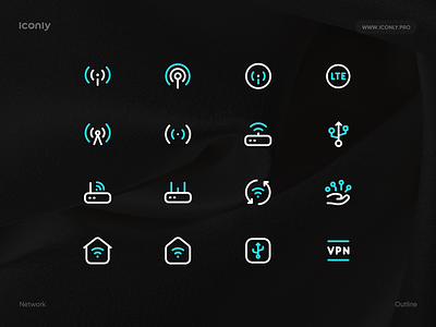 Iconly Pro | Network and Connection 🌎 5g app icon branding icon icondesign iconly iconlypro iconography iconpack icons iconset illustration internet lte net network simcard wifi wireless