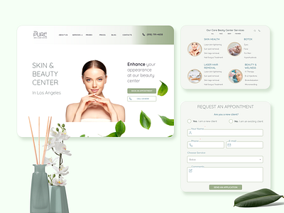 Beauty center beauty design landing u ui ux web