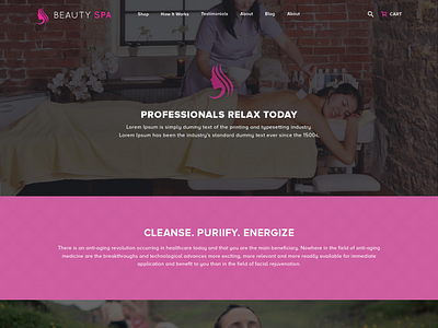 BeautySPA Landing page design