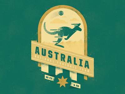 Australia 2018 australia badge badge design fifa football illustration soccer socceroos wold cup