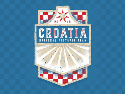 Croatia 2018 badge badge design croatia fifa football illustration soccer the blazers wold cup