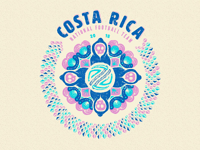 Costa Rica 2018 badge badge design costa rica death fifa football illustration la muerte soccer wold cup