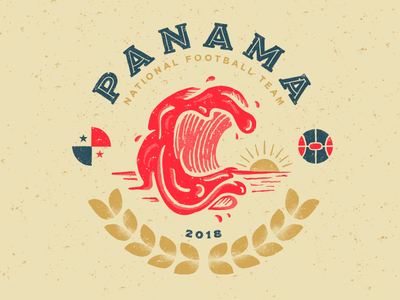 Panama 2018 badge badge design fifa football illustration panama soccer the red tide wold cup