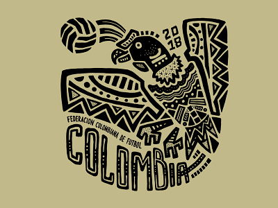 Colombia 2018 badge badge design colombia condors fifa football illustration soccer the coffee growers world cup