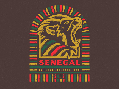 Senegal 2018 badge badge design fifa football illustration senegal soccer the three lions of teranga world cup