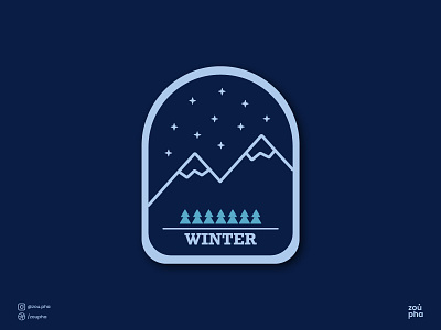 Winter Badge badge design graphic design illustration minimal vector weekly warm up winter