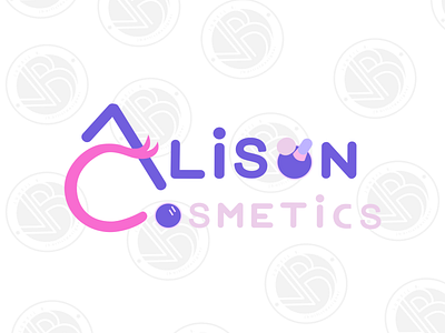 Alison Cosmetics White BG branding design graphic design logo vector