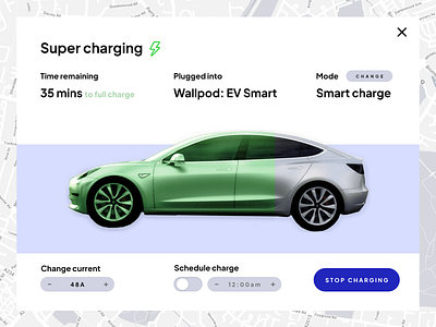 DailyUI #034 - Car Dashboard - Charging