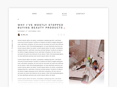 DailyUI #035 - Blogpost - Blogger style 035 beauty blog blogpost daily daily ui dailyui dailyui035 design entry ui ux